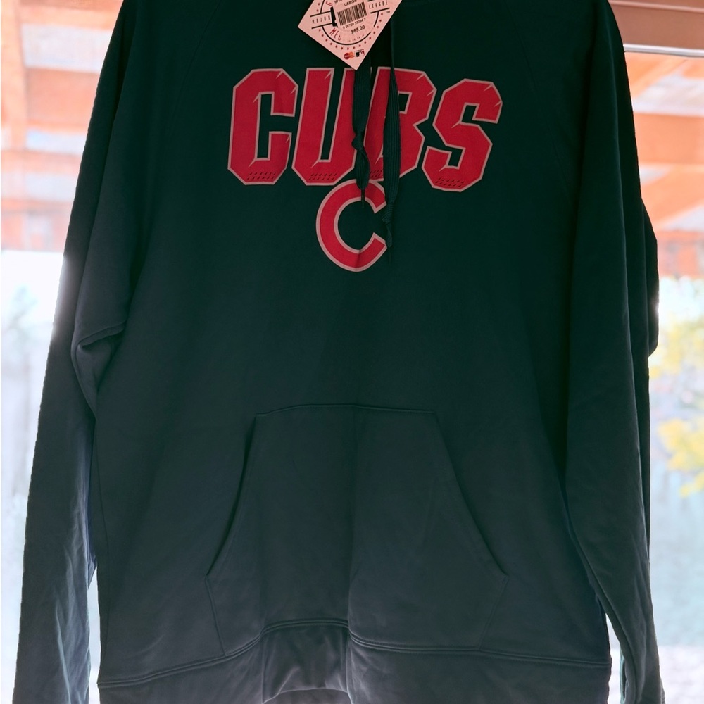 Majestic Blue Hoodie with Red Cubs Logo